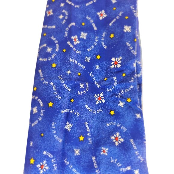 Let It Snow Snowflakes Blue Cotton Quilting Fabric 2/3 & 3/4 Yard Pieces Sewing - Picture 4 of 10